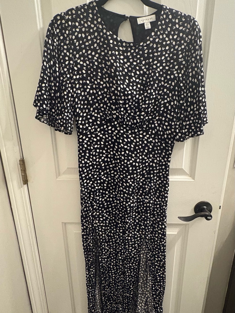 Topshop Black and White Printed Maxi Dress